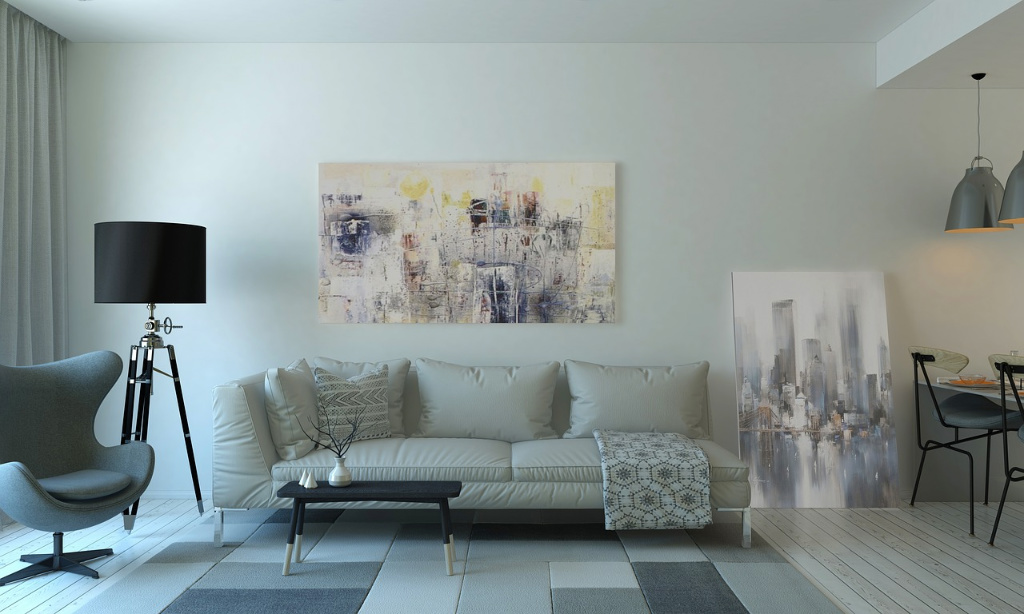 canvas on wall