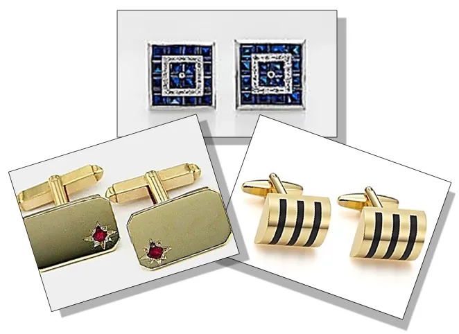 Sapphire studded cufflinks