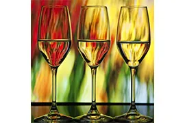 crystal wine glasses and vases