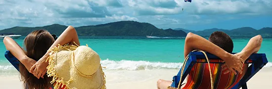 relaxing beach chairs