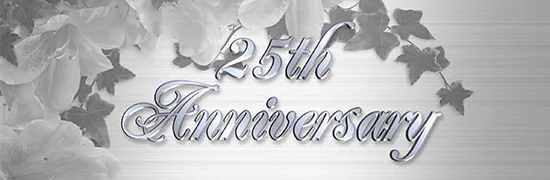 silver glittery flowers