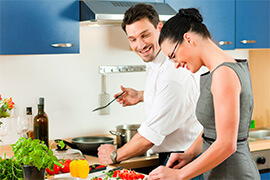 spend the evening baking together