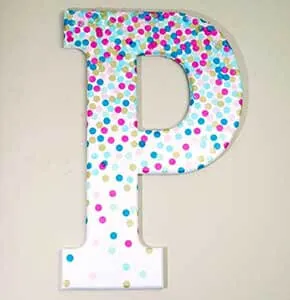 Confetti Letter Wall Art
