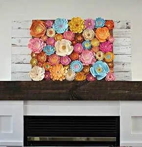 DIY Paper Flowers Art
