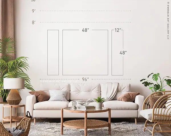 The Ultimate Guide to Choosing the Right Size Wall Art (With Room Layout Examples)