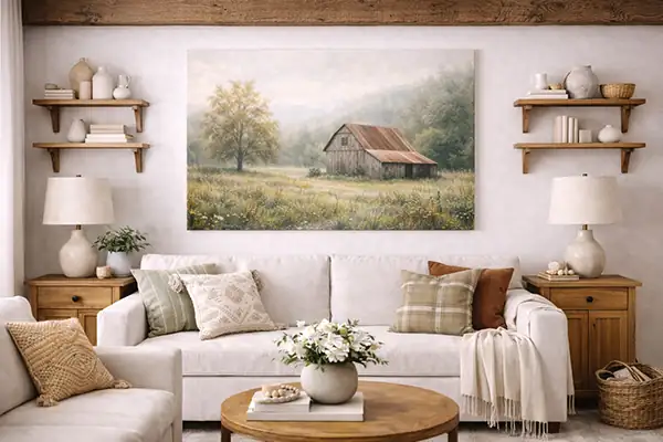 Rustic Canvas and Wood Pairings
