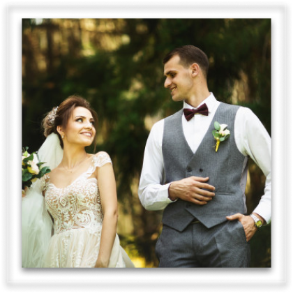 single square metal print