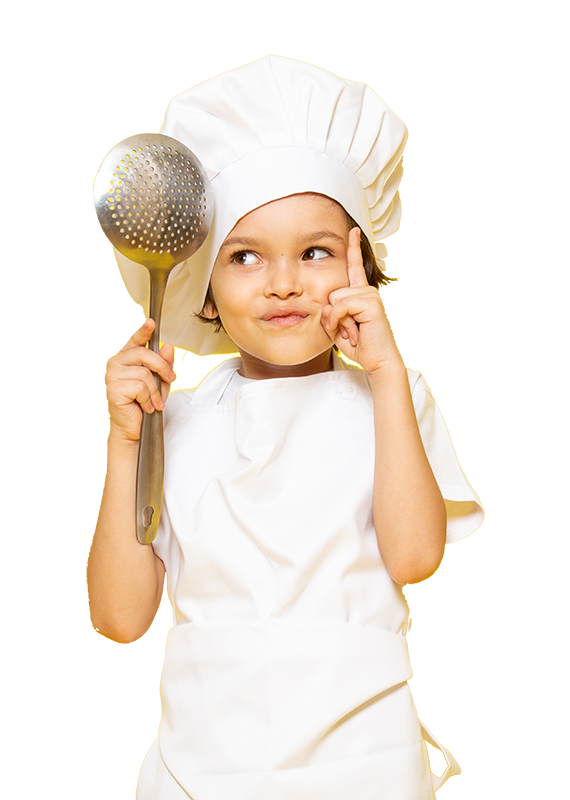 cute girl wearing apron