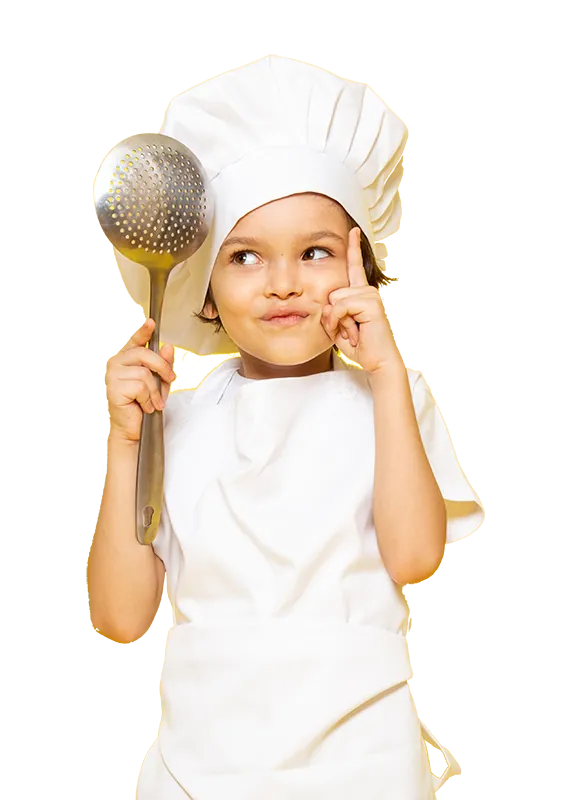 cute girl wearing apron