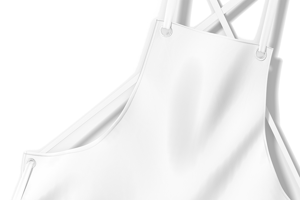 kitchen apron mockup close up