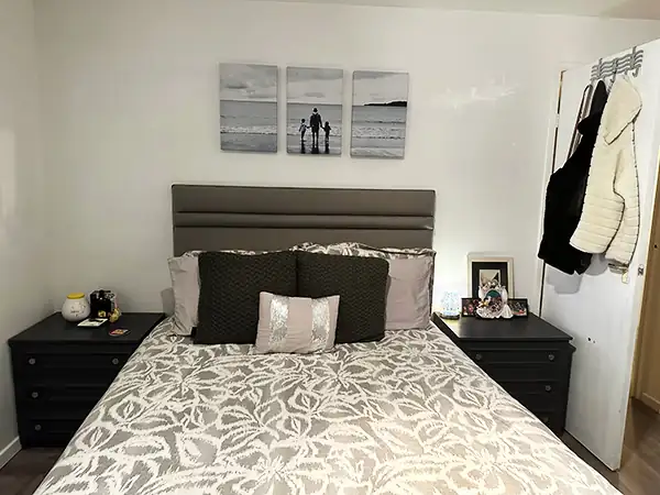 bedroom split canvas print