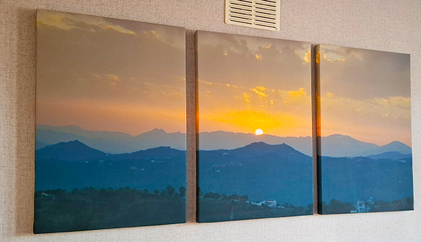 split panel canvas mountain
