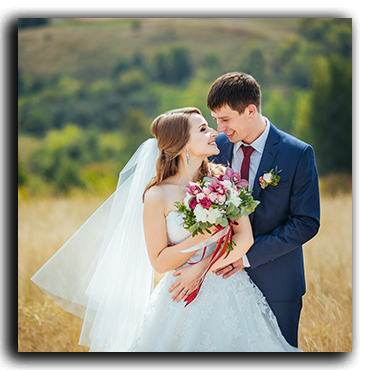 married couple metal print