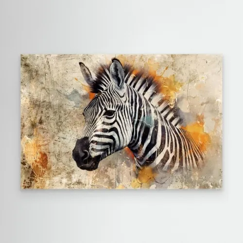Zebra Animal Vintage Art Illustration Wallart 06 by Rafal Kulik