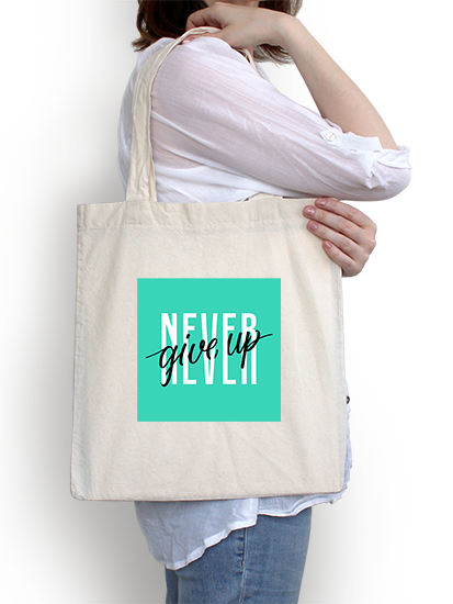 girl with canvas bag